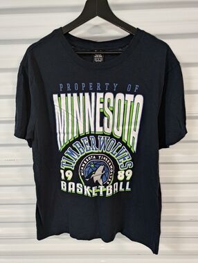 Property of Minnesota Timberwolves Basketball Crewneck Short Sleeve T-Shirt L